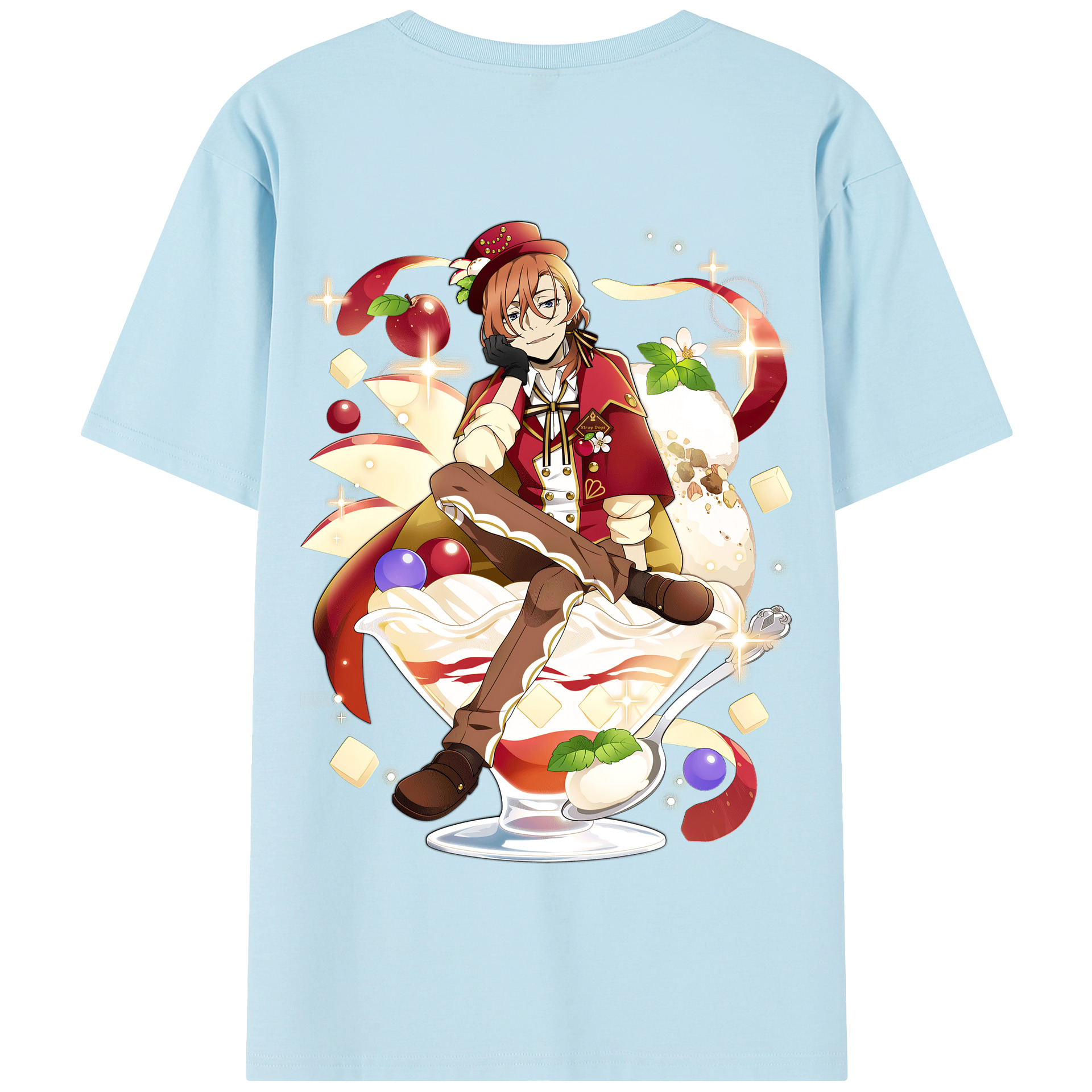 （画像用） 文豪ストレイドッグス Bungo Stray Dogs 綿100％半袖Tシャツ（背面プリント）
